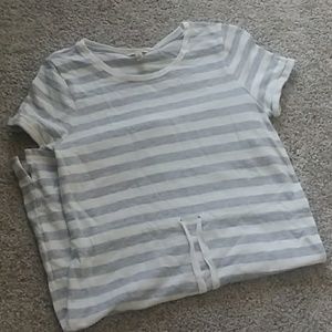 *LAST PRICE DROP* Gray/white striped dress size xs